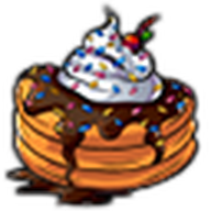 Orange Ice Cream Pancakes