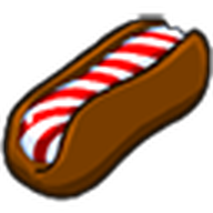 Candy Cane Hot Dog