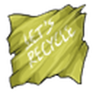 Yellow Let's Recyle Bandana