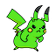 Green Pikachu Sticker