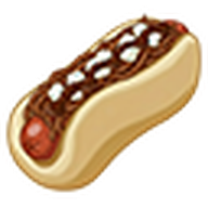 Bleu Cheese &amp; Caramelized Onion Hot Dog