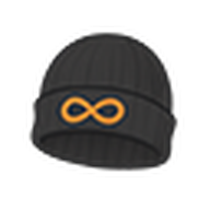 Black &amp; Orange Infinibeanie