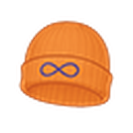 Orange &amp; Purple Infinibeanie