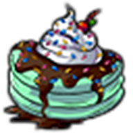 Mint Ice Cream Pancakes