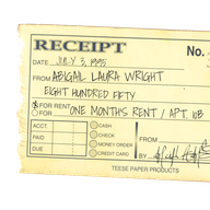 Reçu de l'appartement 10B