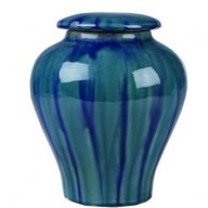 Empty Teal Vaulted Vase