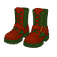 Red &amp; Green Leather Boots