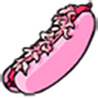 Pink Hot Dog