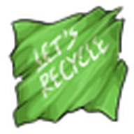 Green Let's Recyle Bandana