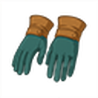 Teal &amp; Bronze Leather Gloves