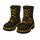 Black &amp; Yellow Leather Boots