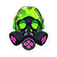 Green Biohazard Toxic Mask Sticker