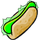 Glowing Green Hot Dog