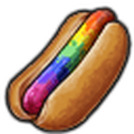 Rainbow Hot Dog