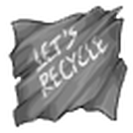 Grey Let's Recyle Bandana