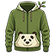 Green Plant Panda Hoodie