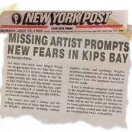 Article de journal sur la disparition d'Abigail