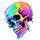 Halloween Colorful Skull Sticker