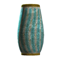 Empty Teal Rounded Vase