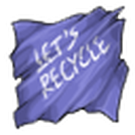 Blue Let's Recyle Bandana