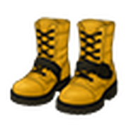 Yellow &amp; Black Leather Boots