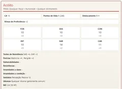 D&amp;D 5e – Statblock (PT-BR)