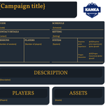 Preview of the adventure sheet