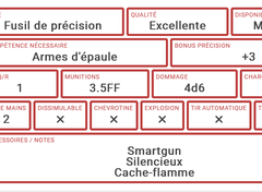 Cyberpunk RED - Weapon sheet - FR