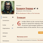 Character pages are quite readable and still contain the illuminated caps.