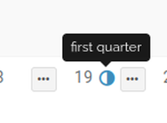 Calendar: Inverted Quarter Moon Icons