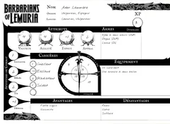 Barbarians of Lemuria Character Sheet