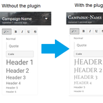 Capaign-Name as well as headers with and without the plugin
