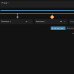 Dark theme, hidden descriptions and dates with centered markers