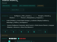 Werewolf Character Sheet Lite
