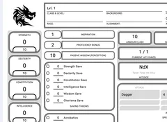 Character Sheet DnD 5e
