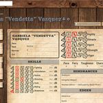 With Savage Worlds character sheet