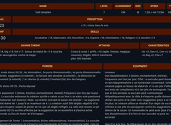 PathFinder 2nd Edition NPC/Monster sheet