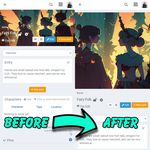 Before and after with banner image