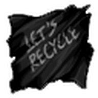 Black Let's Recyle Bandana